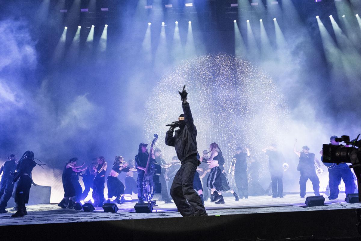 peso pluma coachella 2024 beams — Peso Pluma show photo
